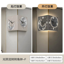 Criativo dupla face relógio de parede, lua relógio luminoso, luz de controle remoto, pintura decorativa, canto, novo, 2024