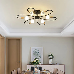 Lustre de Teto Industrial Retrô em Ferro