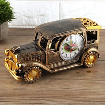 Relógio de carro vintage para casa, retro desktop alarme, luz noturna, cabeceira, quarto, escritório, decoração de mesa
