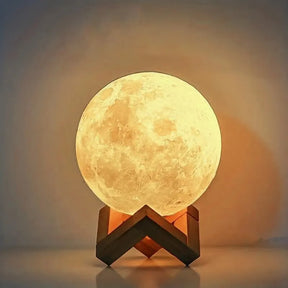 Luminária de Lua LED Galáxia Decorativa 3D