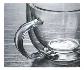 Caneca de Vidro Borossilicato Dupla Parede 150-350ml