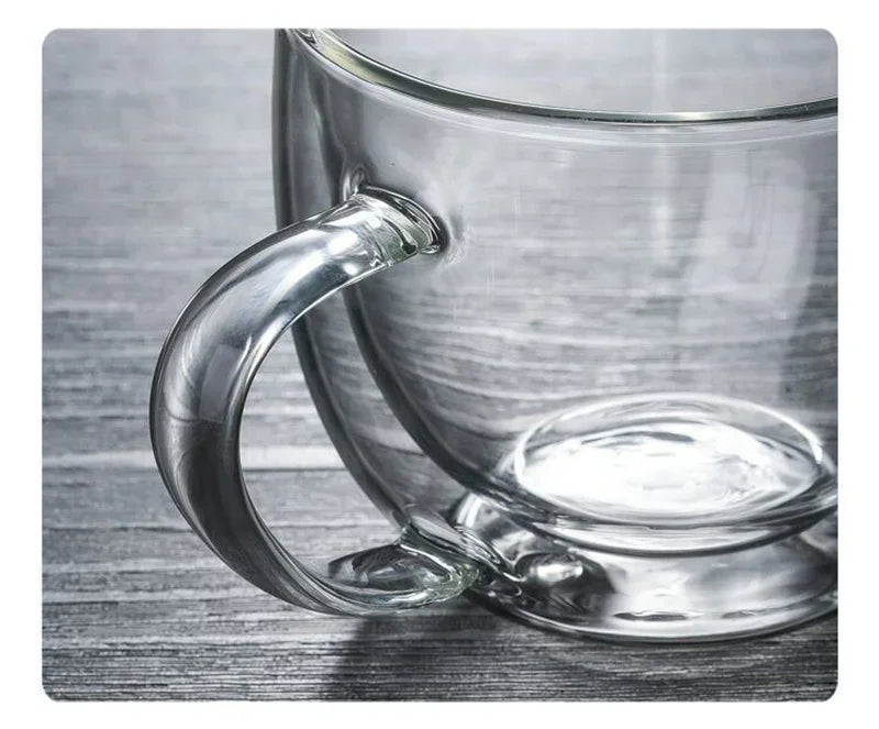 Caneca de Vidro Borossilicato Dupla Parede 150-350ml