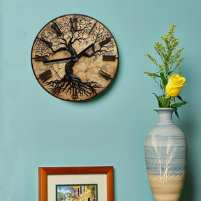 Relógio de Parede Silencioso Árvore da Vida - Decoração Moderna