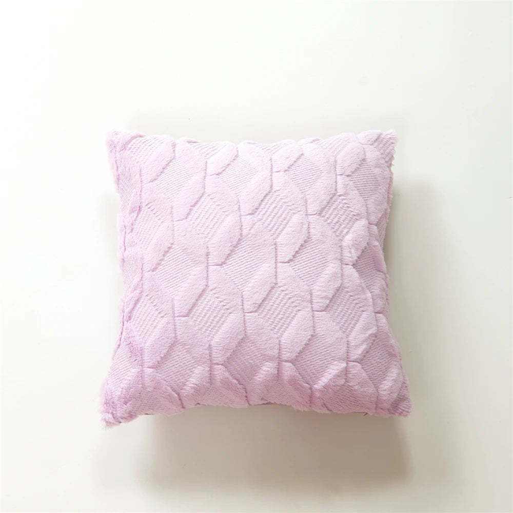 Capa de Almofada Plush Aconchegante para Sofá e Sala