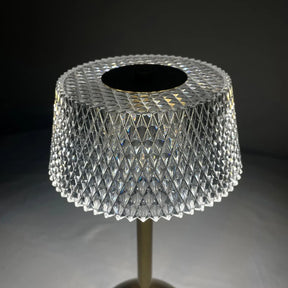 Luminária de Mesa Recarregável Touch com Cúpula de Vidro