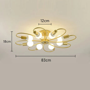 Lustre de Teto Industrial Retrô em Ferro