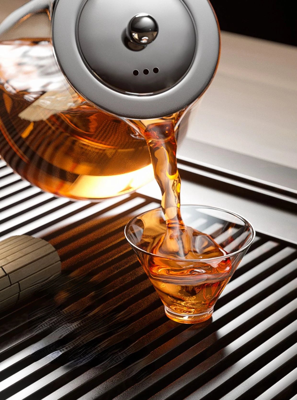 Bule de Vidro Resistente com Infusor de Chá Inox