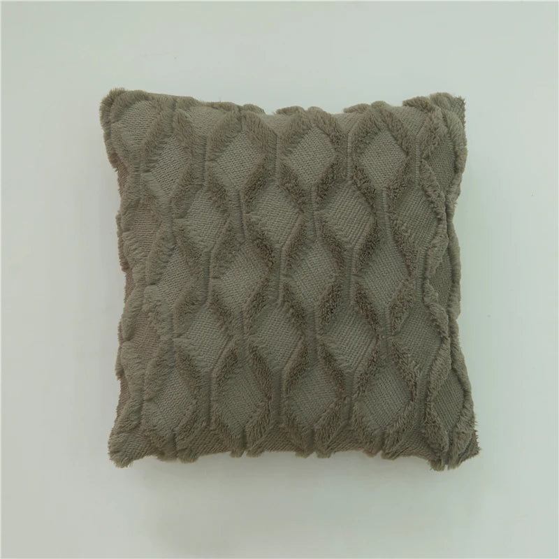 Capa de Almofada Plush Aconchegante para Sofá e Sala