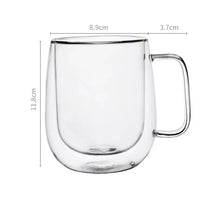 Caneca de Vidro Borossilicato Dupla Parede 150-350ml