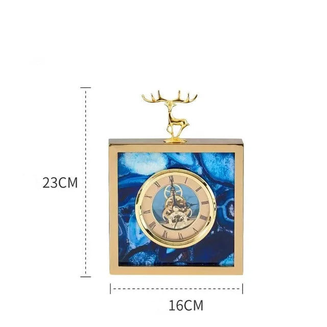 Relógio de mesa do vintage para decoração de casa ouro pássaro metal estilo antigo retro relógios de mesa decoração para casa natal presente aniversário