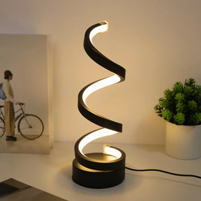 Luminária de Mesa Espiral Design Criativo