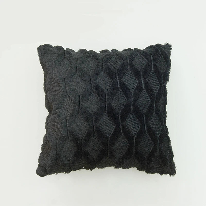 Capa de Almofada Plush Aconchegante para Sofá e Sala