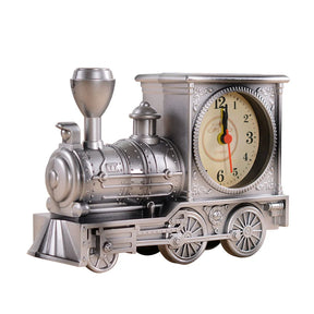 Retro despertador diecast vintage mesa trem decoração locomotiva luz da noite carro criança