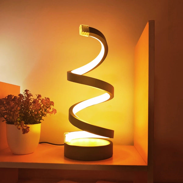 Luminária de Mesa Espiral Design Criativo