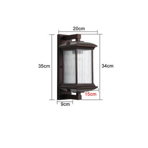 Arandela Externa Metal com Difusor de Vidro