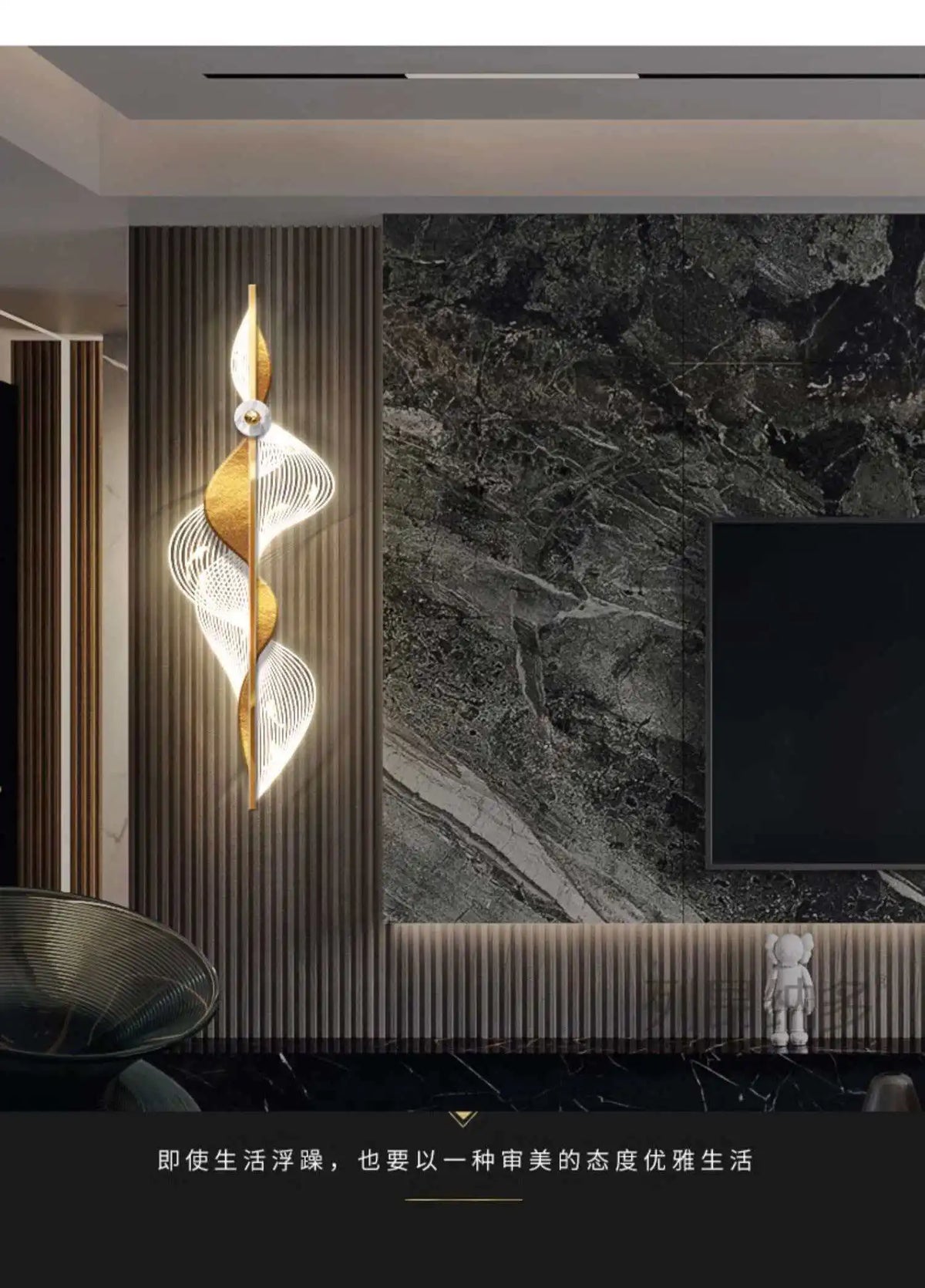 Arandela de Luxo Decorativa para Painel de TV