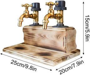 Dispenser de Bebidas em Formato de Torneira de Madeira - Presente para Bar