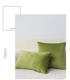 Capa de Almofada Veludo Verde Nórdica para Sofá