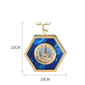 Relógio de Mesa Vintage com Pássaro Dourado