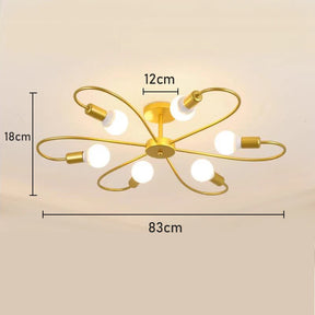 Lustre de Teto Industrial Retrô em Ferro