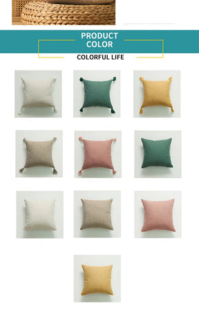 Capa de Almofada Linho Decorativa para Sofá e Sala