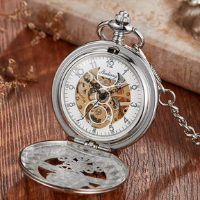 Relógio de Bolso Mecânico Vintage com Design Steampunk