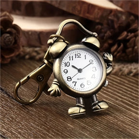 Relógio Despertador Vintage com Chaveiro Personalizado