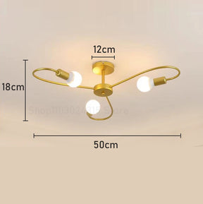 Lustre de Teto Industrial Retrô em Ferro