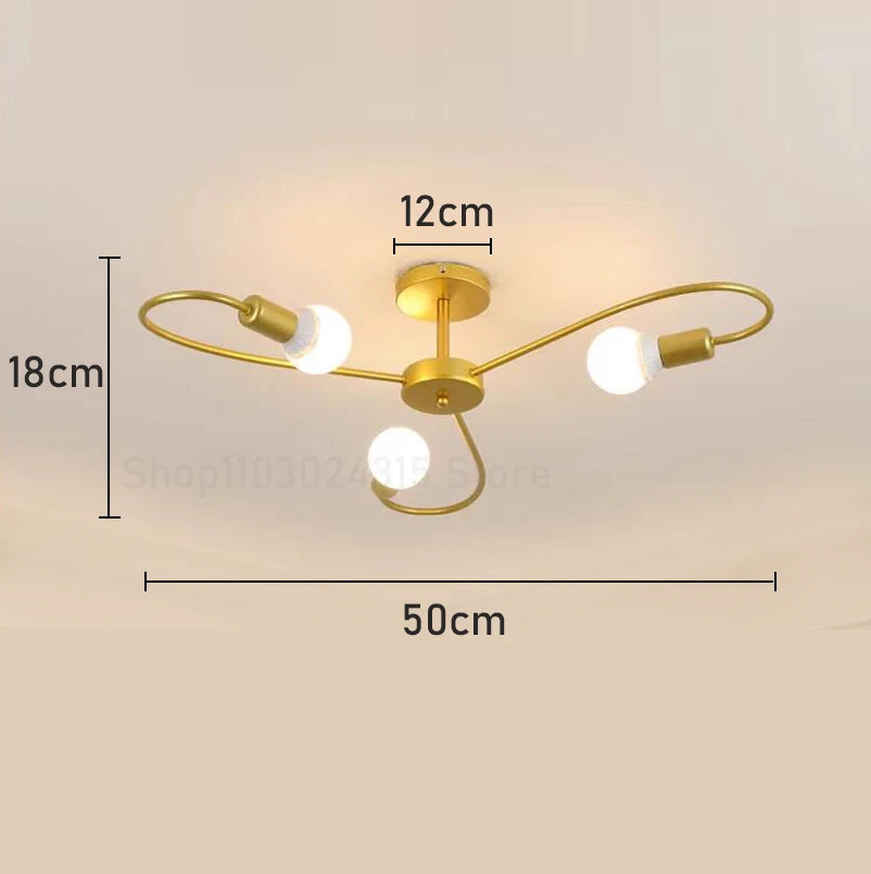 Lustre de Teto Industrial Retrô em Ferro