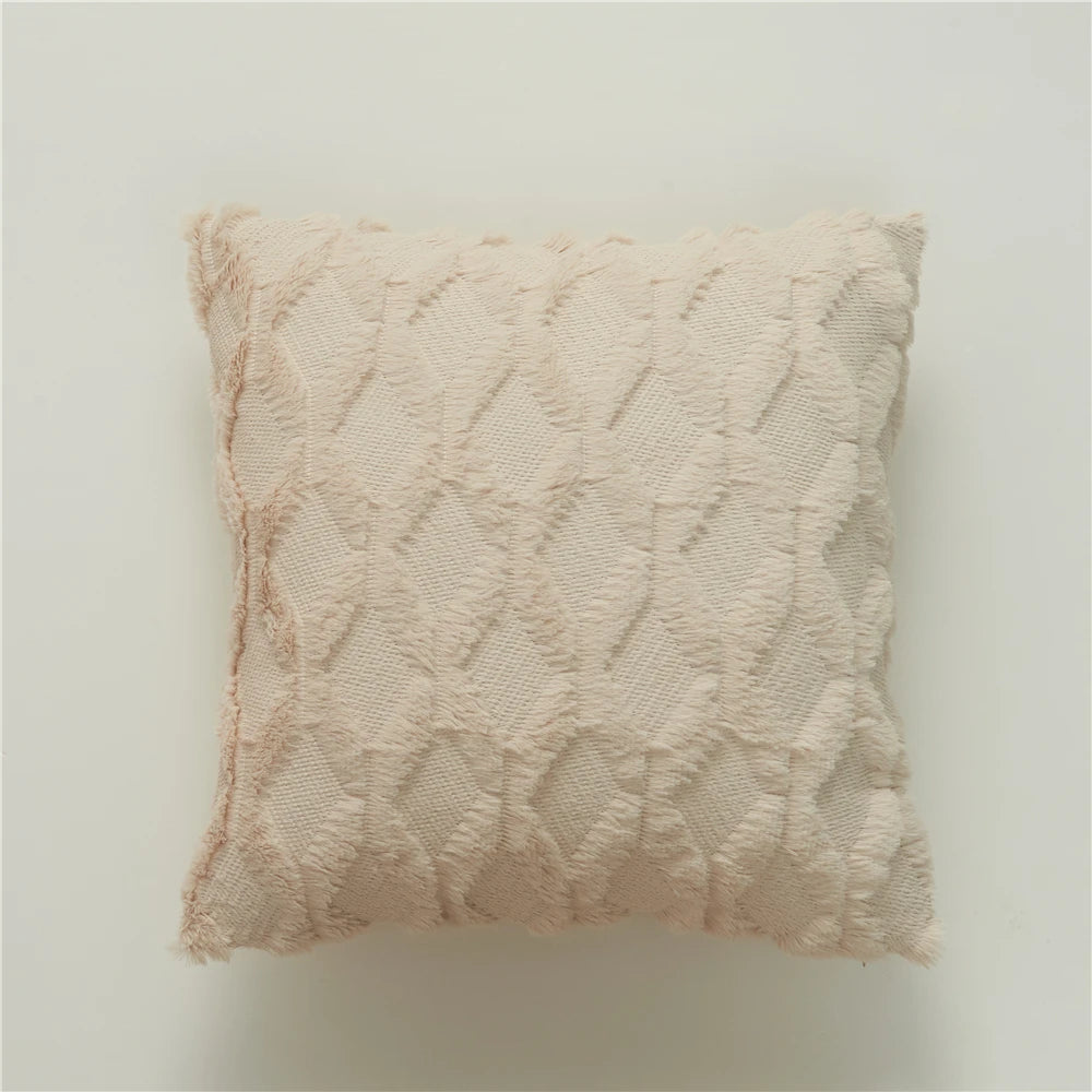 Capa de Almofada Plush Aconchegante para Sofá e Sala