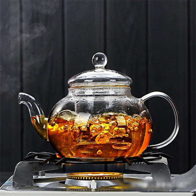Bule de Vidro Borosilicato Resistente ao Calor 400ml/1000ml