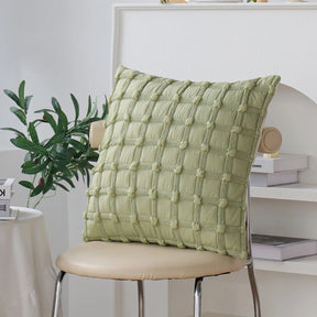Capa de Almofada Jacquard Verde Matchá para Sofá