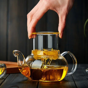 Bule de Vidro Borosilicato Resistente ao Calor 400ml/1000ml