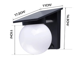 Arandela Solar Externa Esférica IP65 Três Cores