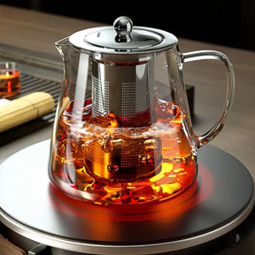 Bule de Vidro Resistente com Infusor de Chá Inox