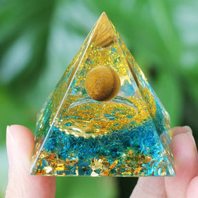 Pirâmide de Cristal Ametista Natural - Gerador de Energia Orgonite