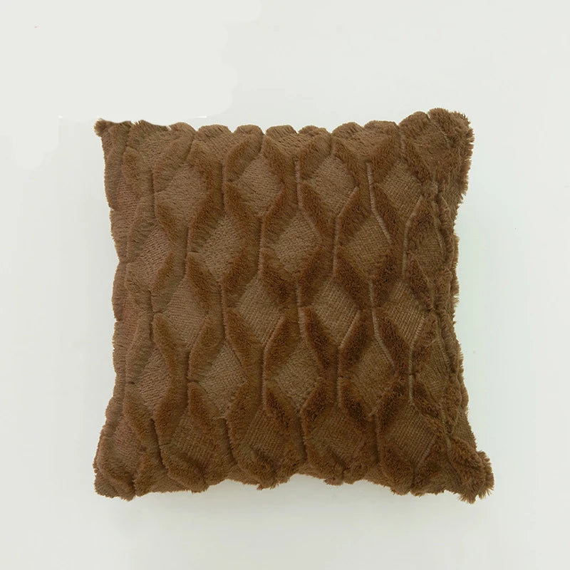 Capa de Almofada Plush Aconchegante para Sofá e Sala