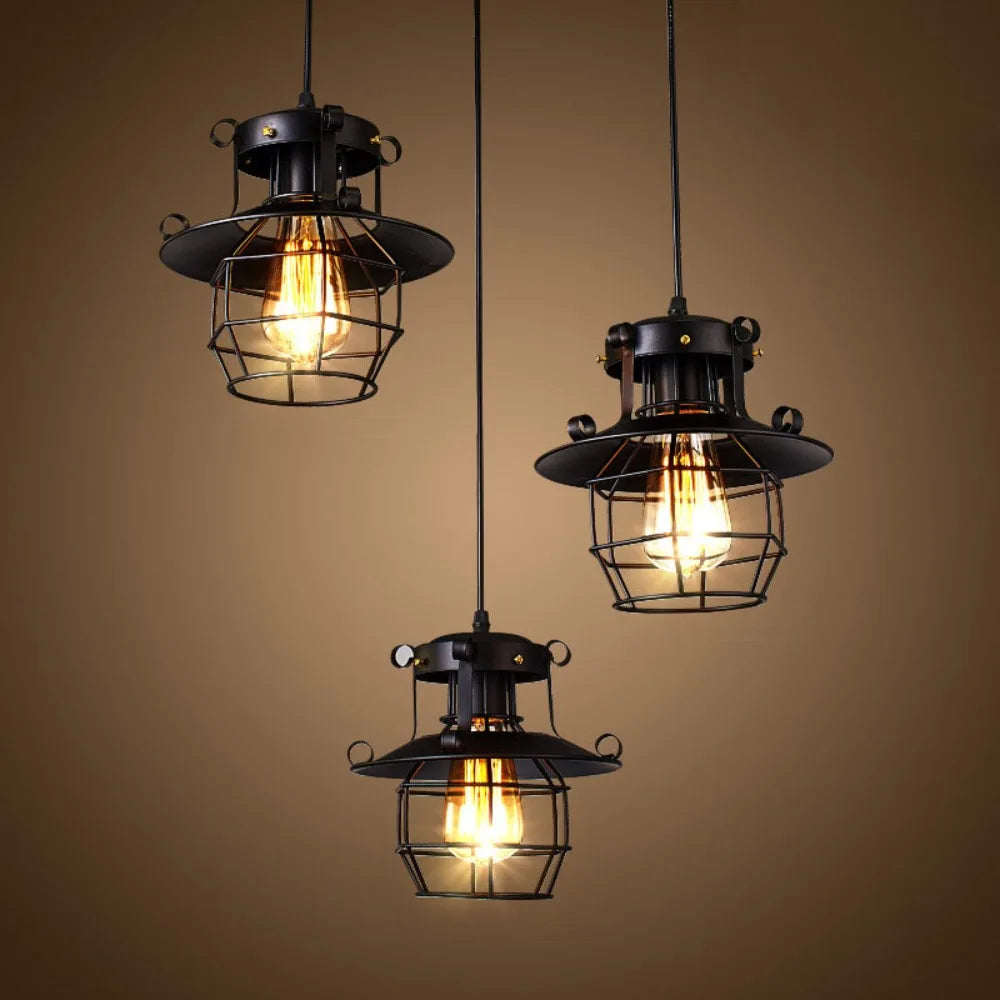 Lustre Industrial Retrô para Restaurante e Corredor