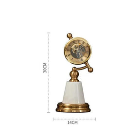 Relógio de Mesa Vintage com Pássaro Dourado