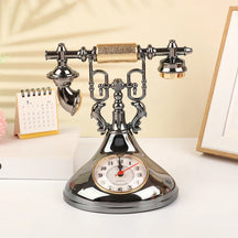 Despertador modelo de telefone retro, Timekeeper criativo, ornamento desktop para sala de casa, decoração de cabeceira