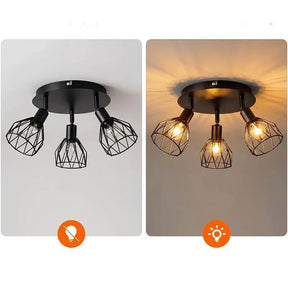 Luminária de Teto Industrial Americana 3 Focos