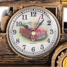 Relógio Vintage de Carro com Alarme e Luz Noturna