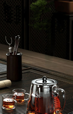 Bule de Vidro Resistente com Infusor de Chá Inox