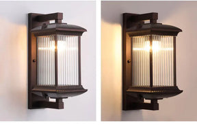 Arandela Externa Metal com Difusor de Vidro