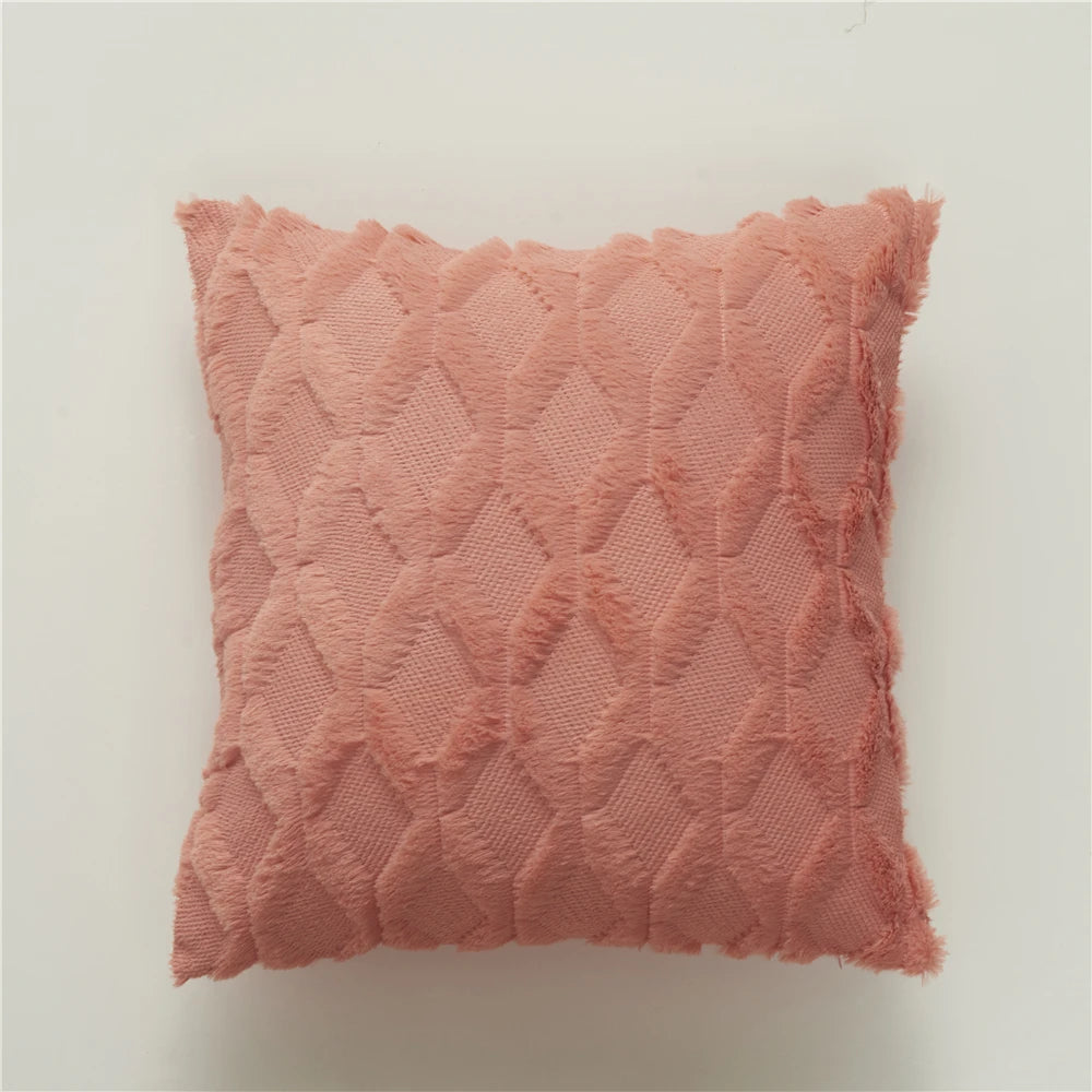 Capa de Almofada Plush Aconchegante para Sofá e Sala