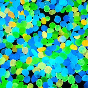 Pedras Luminosas Fosforescentes para Jardim e Aquário - Kit 100 Peças