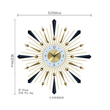 Luxo 3d grande relógio de parede design moderno sala estar estética moderna metal arte mecanismo relógio parede reloj decoração para casa