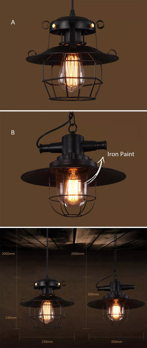 Lustre Industrial Retrô para Restaurante e Corredor
