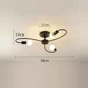 Lustre de Teto Industrial Retrô em Ferro