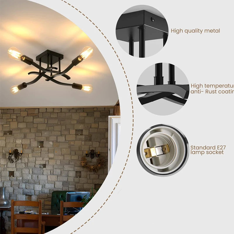 Luminária de Teto Moderna Minimalista Nordic